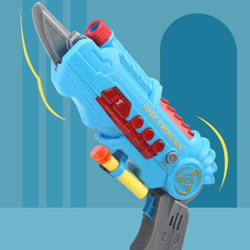 Deformable Soft Bullet Toy Gun with Sound Light Music Airsoft Gun Foam Soft Bullet Blaster Plastic Weapon Model Pistol Toy