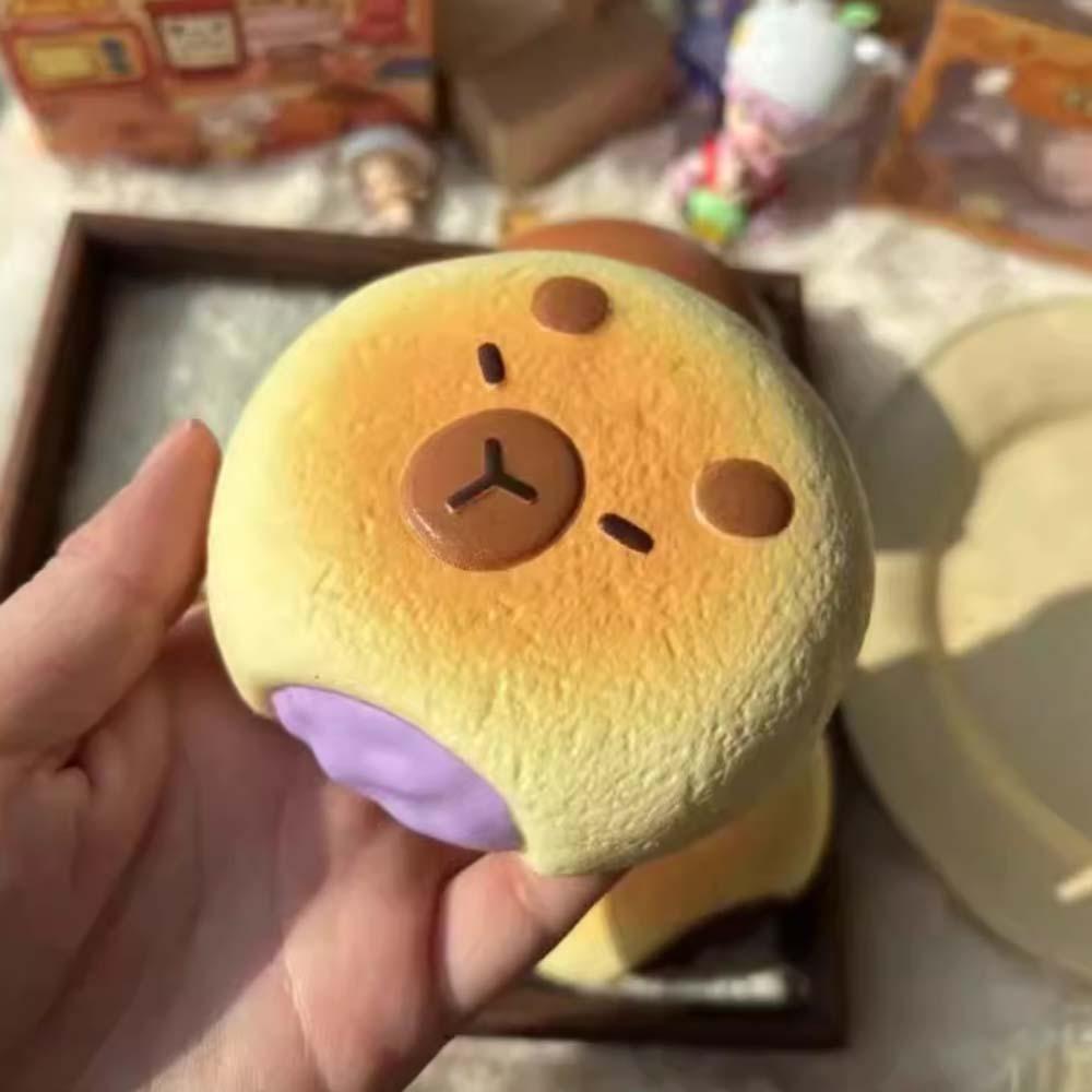 Hand Relaxing Squishy Capybara Toy Fidgets Toys Simulated Bread Squeeze Toy Sticky Soft Rebound Cake Squishy Toy Birthday Gift