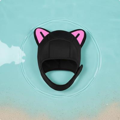 Facekini Schwimm-Sonnenschutz Katze Ohren Tauchhaube Hoch Niedlich Schnorcheln für Damen, Kinder,