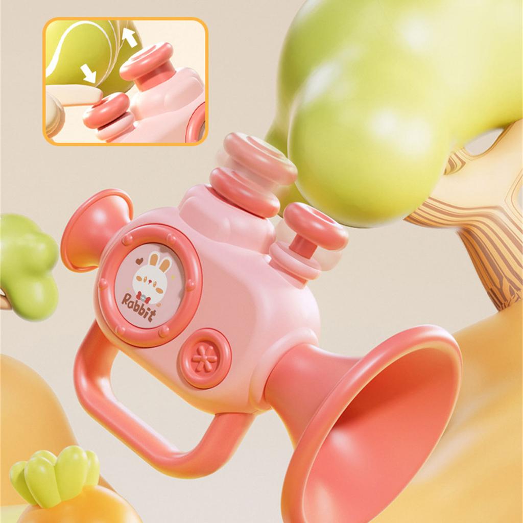 Fun Developmental Baby Trumpet Encourages Hand Eye Coordination And Group Play Musical Instrument