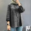 Plus Size Women's New Fashion Puffed Sleeve Floral Shirt