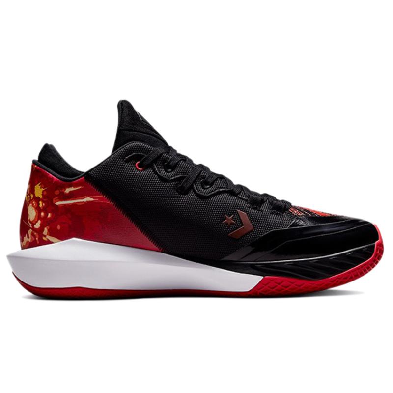 Converse All Star BB Pro Jet Comfortable Casual Fabric Abrasion Wrap Support Mid-Top Basketball Shoes Unisex Red and Blue