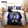 3D Cute Wolves Cat Dog Print Bedding Set Cute Duvet Quilt Cover Wild Animal Tribal Bed Cover With Pillowcases Custom Bed Linen