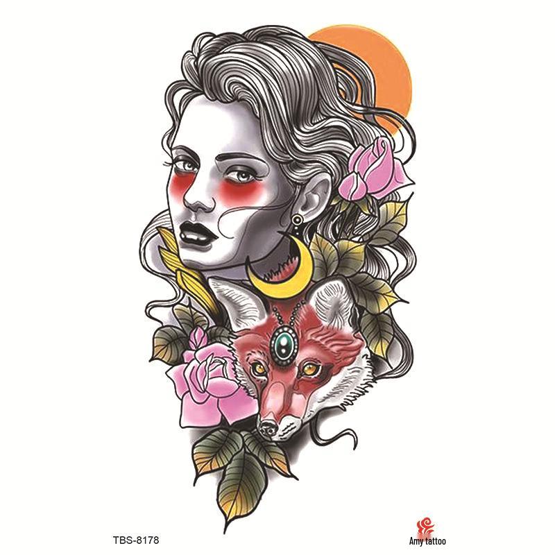 Wasserdichtes Ganzarm Totemsymbol Tattoo Aufkleber Set