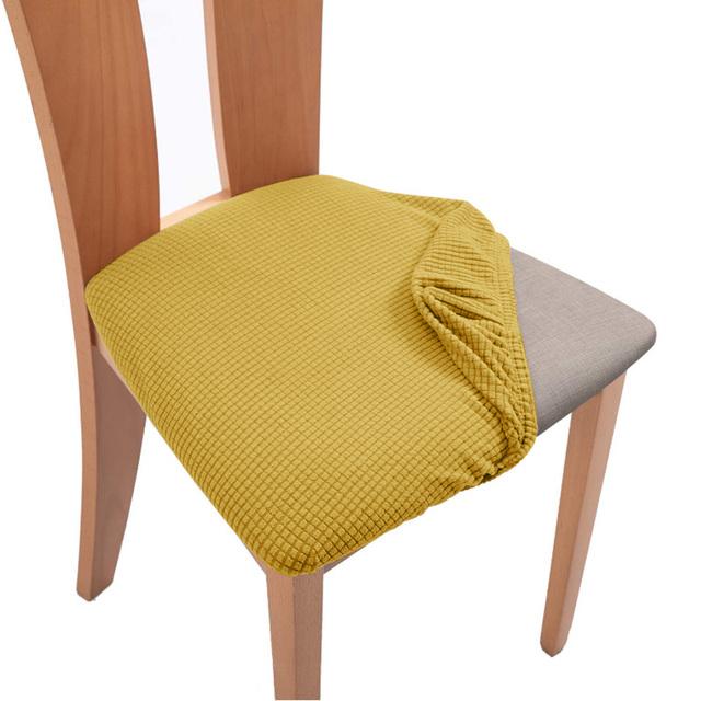 Waterproof Chair Cover Polar Fleece Stretch Cushion Dining Chair Cover Case Easy Install Furniture Protector 1 Pcs Home Decor