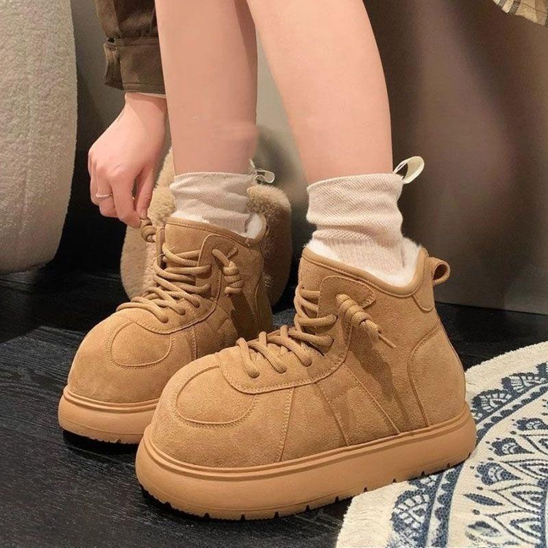 Fashion Chunky Round Toe Women's Snow Boots Winter Plush Warm Ladies Shoes Y2k on Offer Fashion 2025 Boot Hot Non Slip New in Footwear