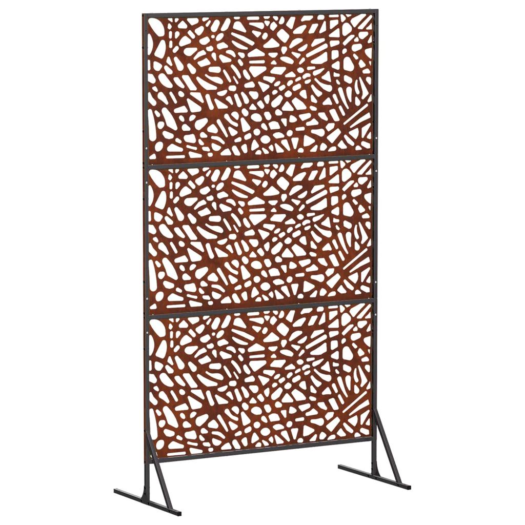 Privacy Screen 100 X 50 X 180 Cm Weather Resistant Steel Rust Look