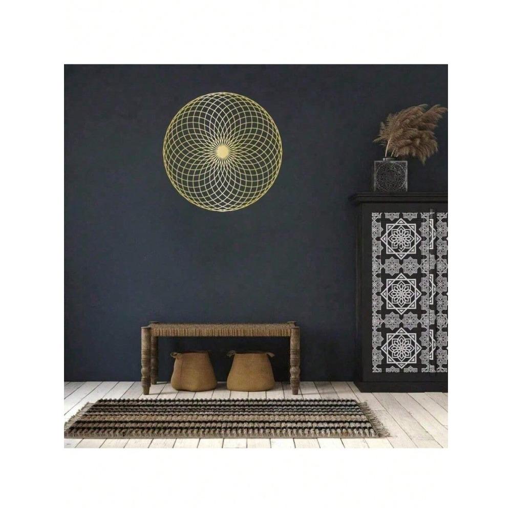 Enlightened Mandala Metal Wall Art Sacred Geometry Decor Waterproof Rust-Proof Durable Home Gift For Bedroom Living Room Bathroom Modern Spiritual