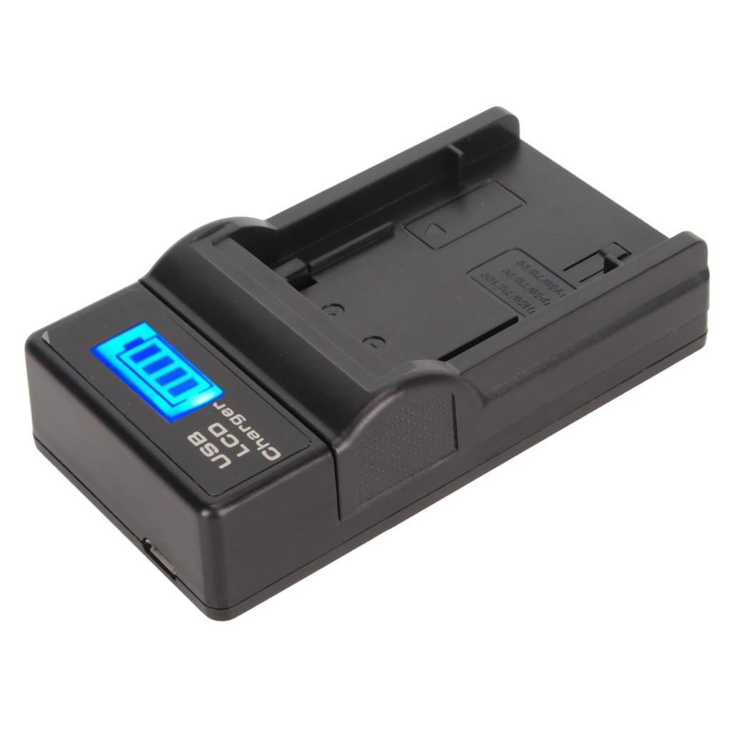 USB Camera Battery Charger Single Battery Charger with Power Display for NP FV FH70 FP for VG30 CX610E CX680 PJ820E 5V