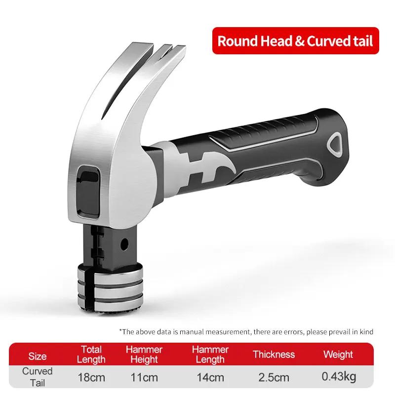 

Мини-молоток-гвоздодер с магнитным держателем гвоздей — прочный, нескользящий, ударопрочный, идеально подходит для плотницких работ, домашнего хозяйства и многого другого