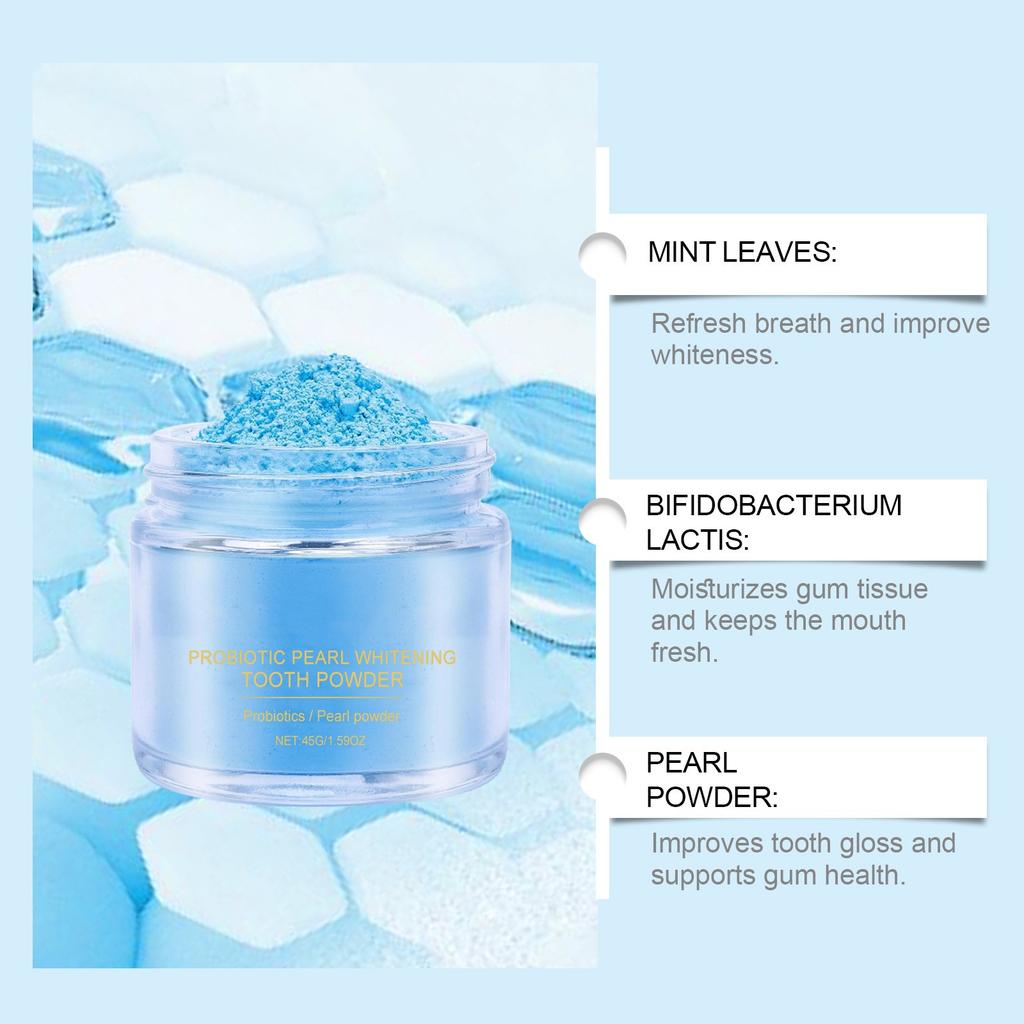 Brightening Tooth Powder, Mild , Teeth Cleaning, Fresh Breath, Shiny, Clean Teeth And Mouth 45g