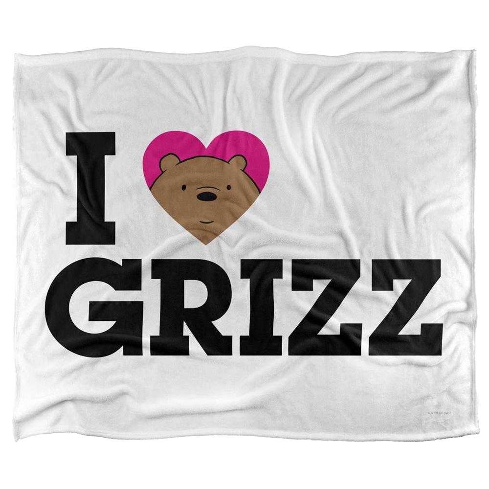 We Bare Bears Silky Heart Grizz Supersoft Blanket