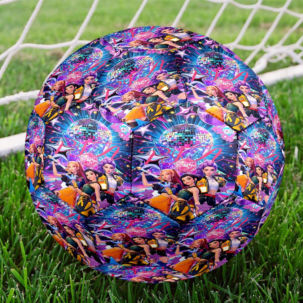 K Print Size 5 Soccer Ball, Standard Match Football for Sports Game and Team Practice, Ideal Gift for Soccer Fans