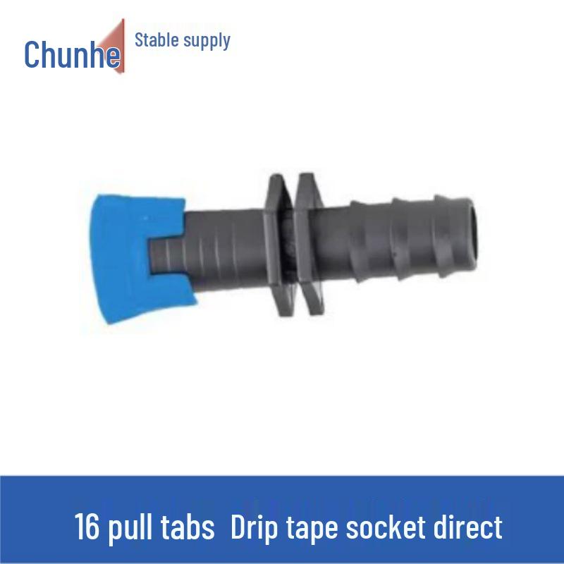 16mm Drip Tape Accessories Set: Tee Connector, Lock, Bypass, Male Thread for Garden, Greenhouse, Agriculture.