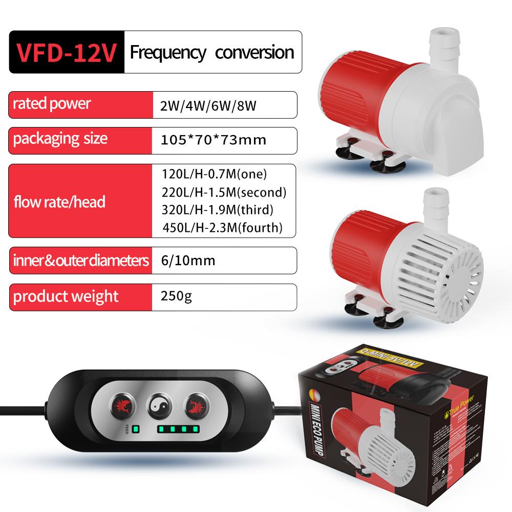 DC Small Submersible Pump Mini Circulating Water Pumping Flow 450L/H Fish Tank Silent Water Pump