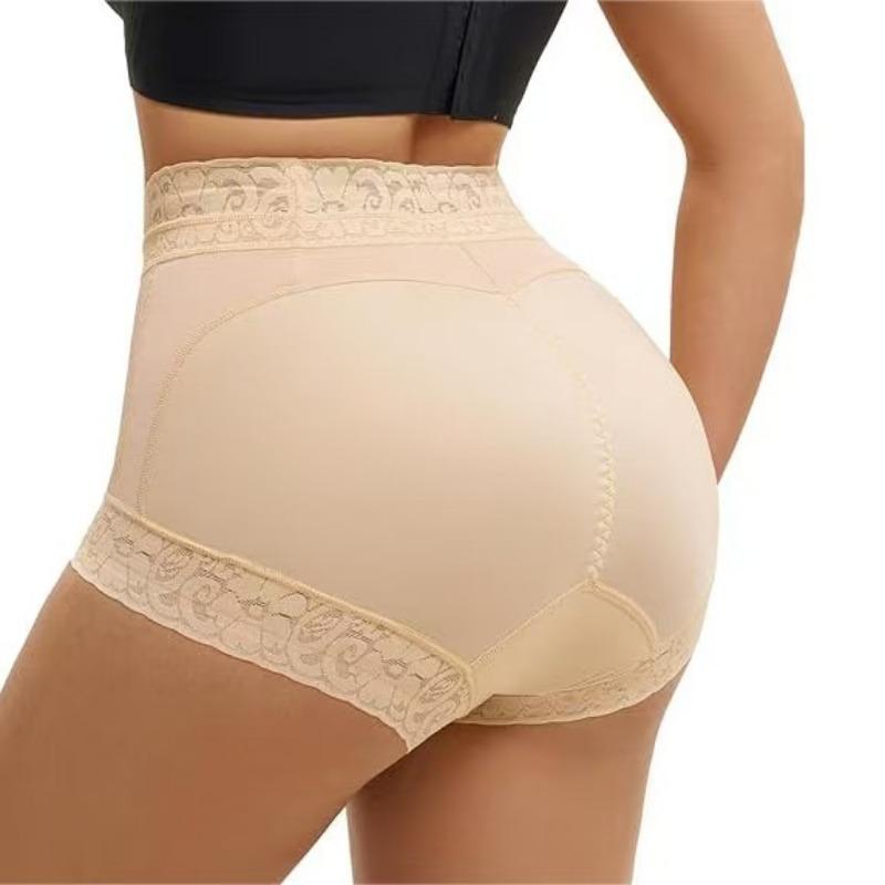 High Waist Lace Trim Tummy Control Shaping Panties Butt Lifter Compression Shapewear Underwear for Women