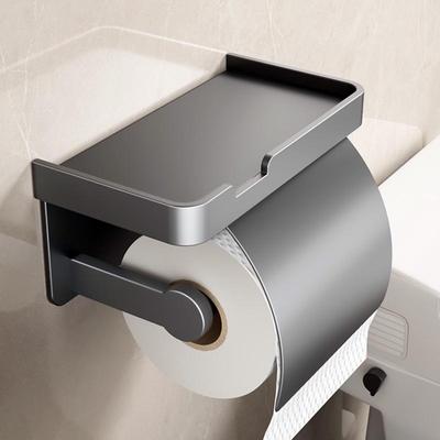 Punch-Free Wall-Mounted Toilet Paper Holder & Storage Rack
