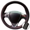 Car Interior Hand Stitched Black Breathable Soft Suede Leather 2008-2017 Steering Wheel Cover For Ford EcoSport Fiesta