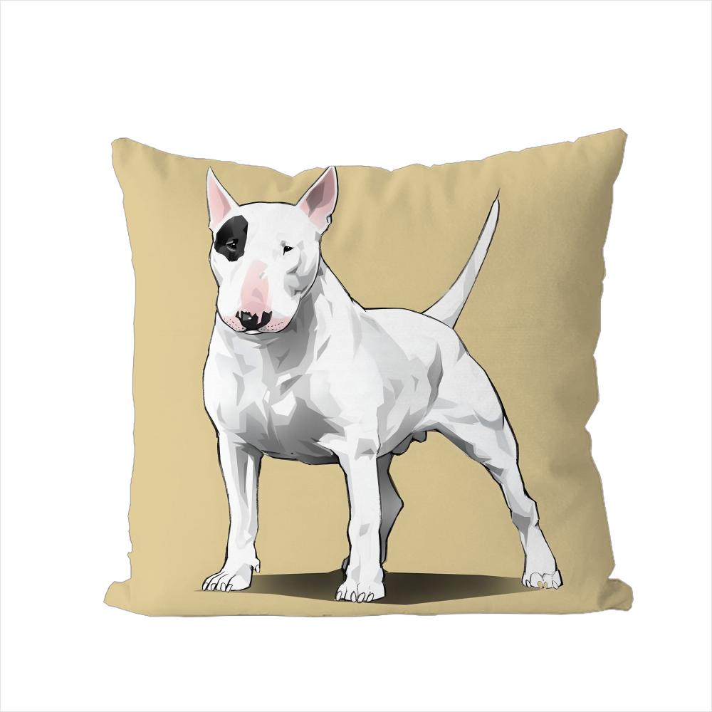 

Bull Terrier Pillow Case For Car Sofa Decorative Home Doublesided Print Plush Square Throw Pillow Cushion Cover 30x30cm