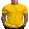 Summer Outdoor Solid Color Polyester Fiber Men's Round Neck Short Sleeved Fashionable Casual Regular Edition T-shirt