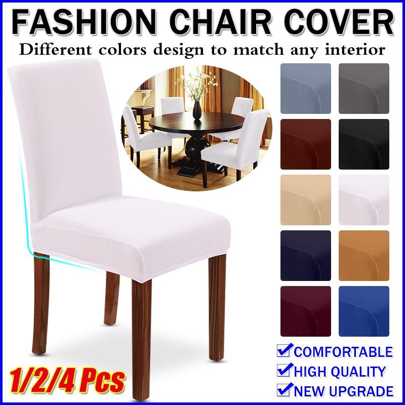 Upgrade 10 Colors Solid Color Chair Cover Spandex Stretch Elastic