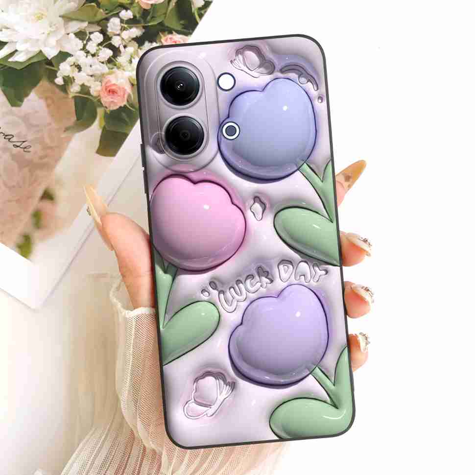 For Vivo Y05 4G 6.74" Case Silicone Back Cover Shockproof For Vivo Y11D VIVO Y05 4G Populairly Painted Butterflies Phone Cases