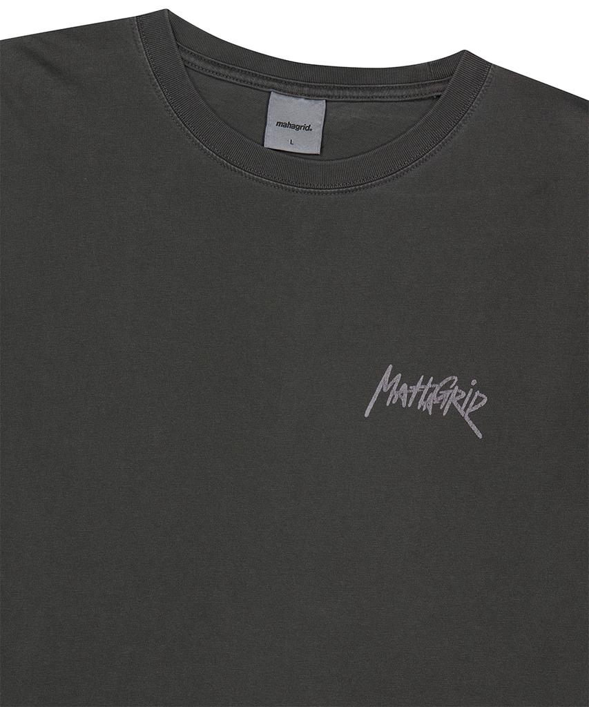 MAHAGRID Pigment Rat Graffiti Logo Tee Charcoal(Mg2Gmmt510A)