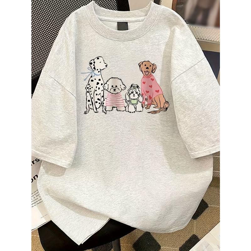 Europejski Rozmiar Czysty T-shirt dla Kobiet Krótki Rękaw Niszowy Design i Nadruk Designowy 2026 Lato Nowy Luźny Krótki Rękaw Dopasowany Top dla Kobiet