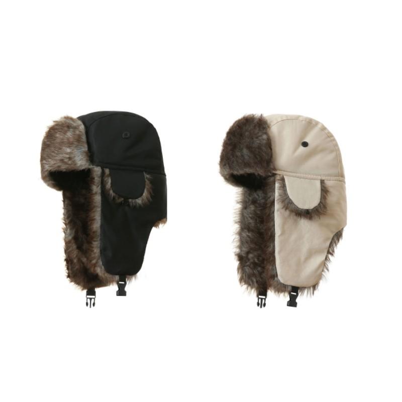 2pcs Men's Winter Trapper Aviator Trooper Earflap Warm Russian Waterproof Ski Hat Bomber Cap Russian Warm Ear Protectors Hats