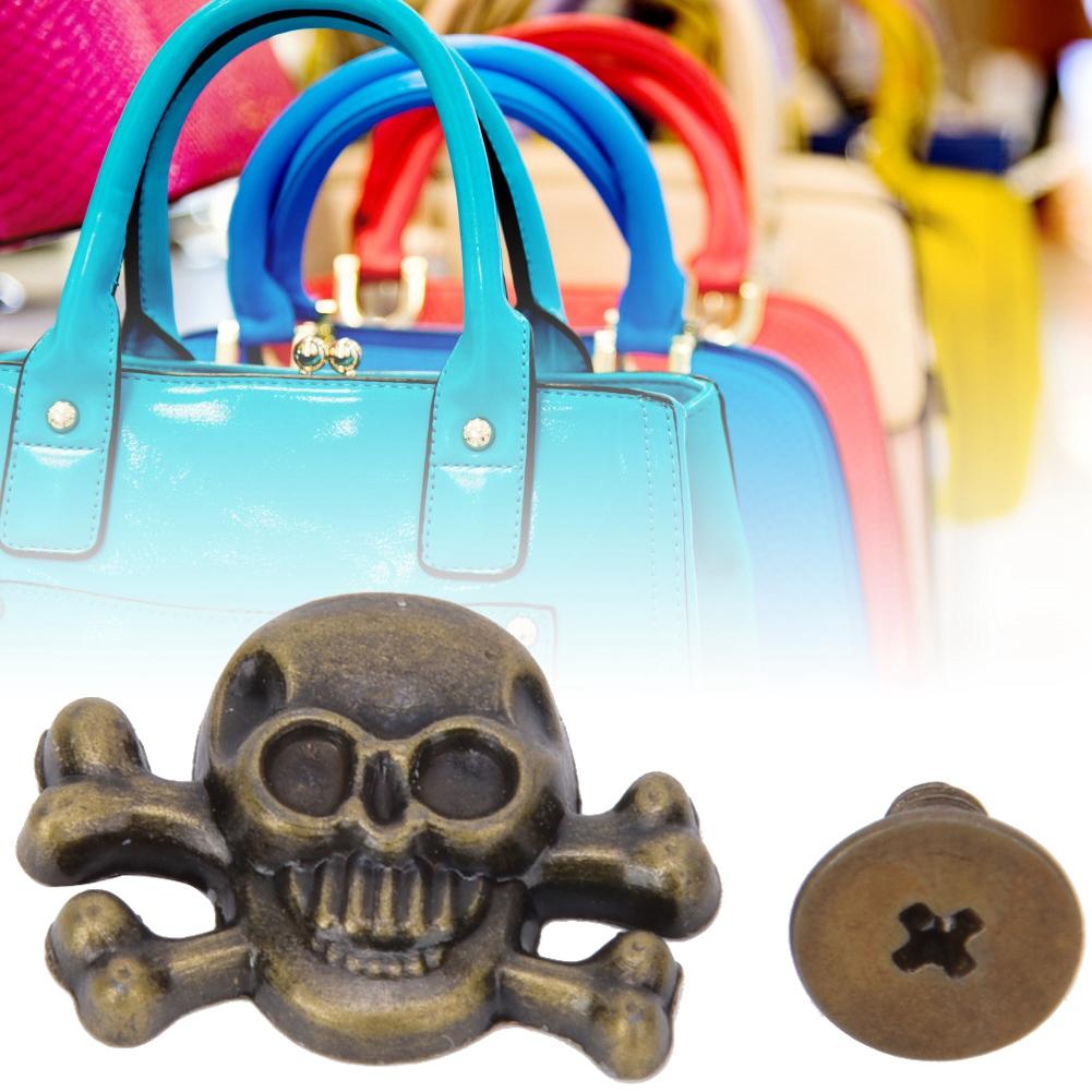 20PCS DIY 15mm Punk Skull with Bone Rivet Gothic Ornaments Luggage Accessories