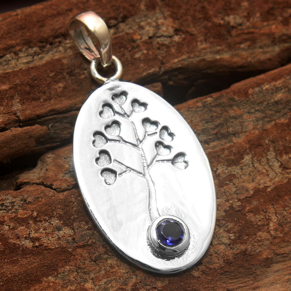 925 Sterling Silver Handmade Jewelry, Iolite Pendant, Mother's Day Gift, Gemstone Pendant, Silver Pendant