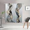 2Pcs Abstract Aesthetic Art Line Pattern Printed Curtains   Suitable For Living Room   Bedroom  Study   Office   Sliding Window