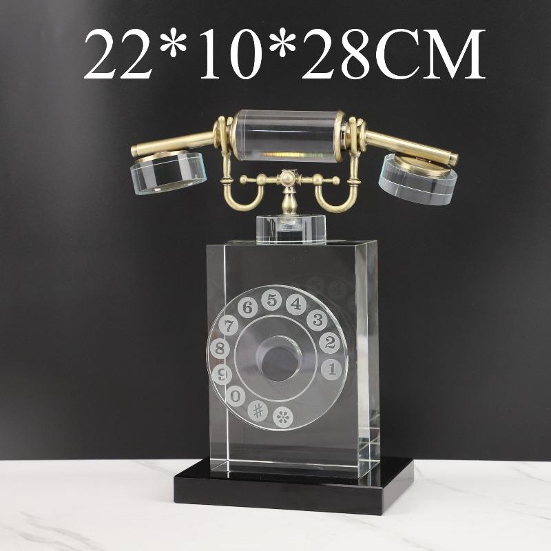 Ретро Хрустальный Телефонный Орнамент Рядом с Диваном Винтажные Роскошные Эстетичные Телефонные Украшения Гостиная Современные Настольные Аксессуары
