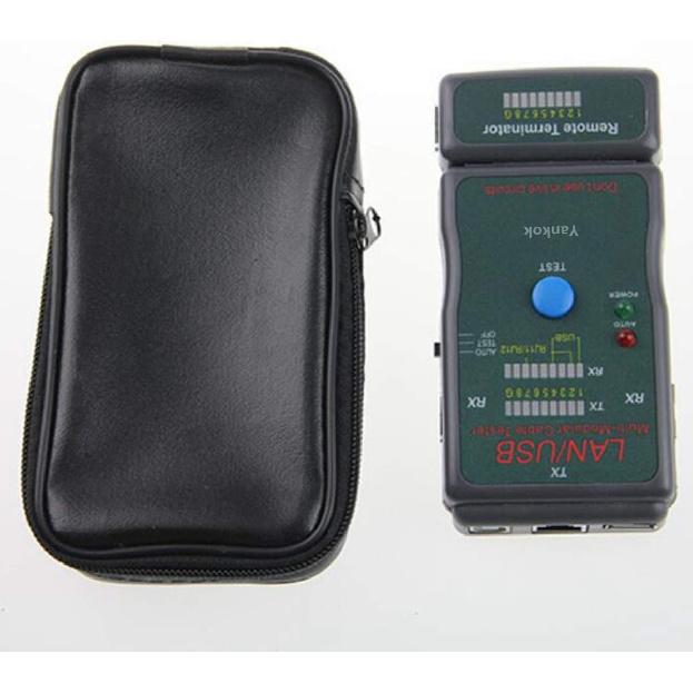 LAN/USB Multi-Network Modular Cable Tester for Cat5/5e, Cat6, USB A/A, A/B, RJ45, RJ11, TIA-568A/568B, Token Ring and Telephone Cables