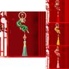 Exquisite Chinese Dragon Tassel Metal Keychain Charming Accessory For Gifts And Collectors