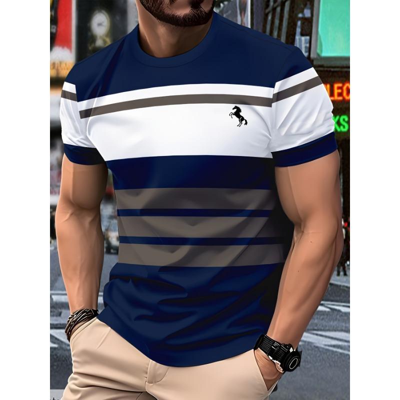Men s casual T-shirt - lightweight polyester~machine washable for outdoor commuting and vacation S