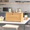 Contenitore per pane in legno con chiusura magnetica per organizzazione cucina 35X21X19,5cm