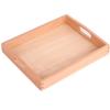Set di Vassoio Educativo in Legno di Faggio Montessori: Vassoi Operativi e di Contenimento in Legno a Tre Pezzi per la Prima Educazione.