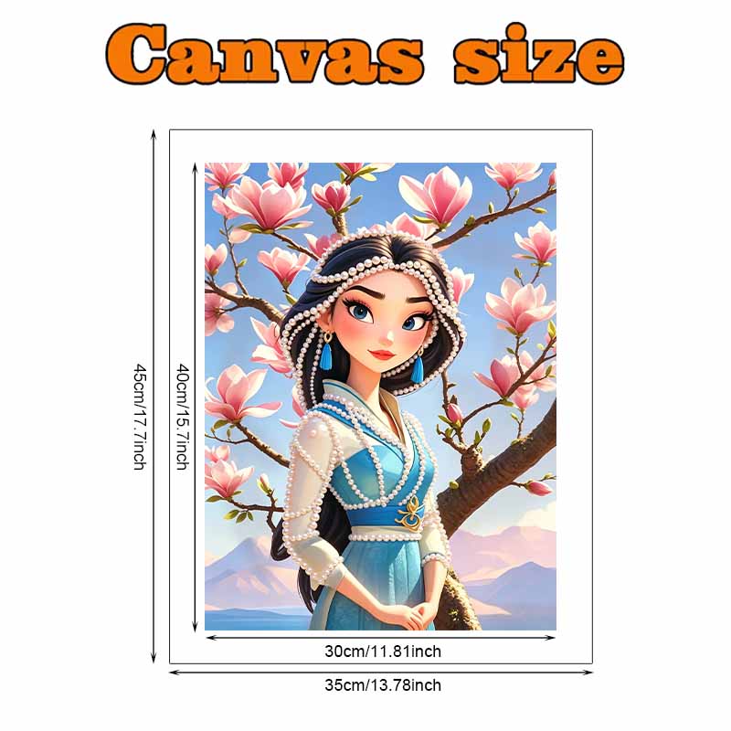 Disney Pearl Art Painting Cartoon Mulan Handmade diy5D Pearl Gem Painting Pictures Crafts Special Shape Home Wall Decoration