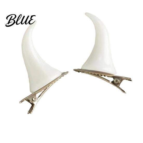 Fashionable Dark Style Hairpins 2Pcs Halloween Evil Horn Hair Clips Small Horror Demon Goth Ear Lolita Fashion Accessories Hairpins Barrettes