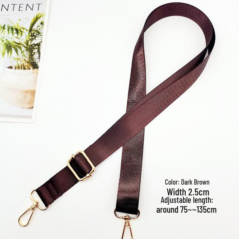 Ευέλικτο Μονόχρωμο Ρυθμιζόμενο Λουράκι Τσάντας Crossbody με Μεταλλική Αγκράφα