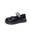 Girls' Small Leather Shoes 2025 Spring and Autumn New Spring Children's Soft-soled Princess Shoes Black Medium and Older Children's Mary Jane Singl