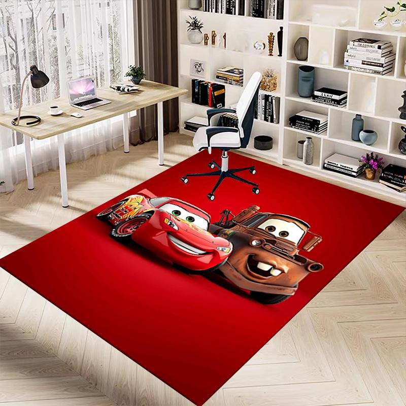 1pc Cars Movie Characters Carpet for Playroom Bedroom Living Room Sofa Home Decor,kids Game Area Rug Non-slip Floor Mat Y72926