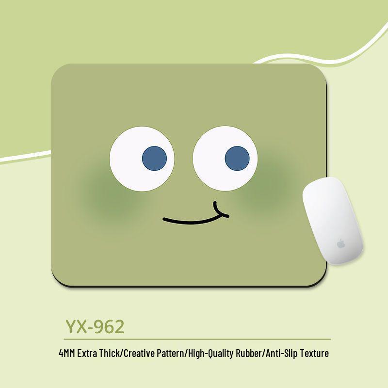 Compact Emoji Mouse Pad with Soft Wrist Rest for Office & Gaming