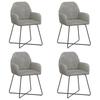 Dining Chairs 4 Pcs Velvet Light Gray 55 X 50 X 84 Cm