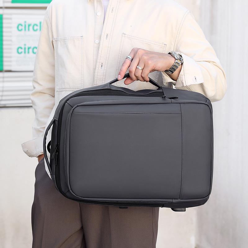 Expandable Business Laptop Backpack - Men's Casual, Large Capacity, Fashionable Commuter Bag