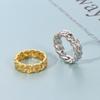 Simple Cuban Style Ring, Fashionable Two-color Twist Ring, Jewelry Trend