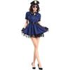 Style Blue Policewoman Play Game Costume Halloween Party Uniform Cute Dress Set
