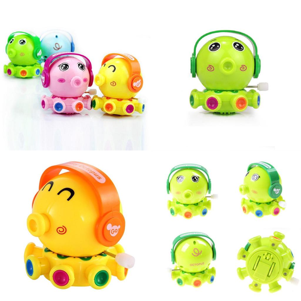 Entzückendes Kleinkind Drehbar Aufziehbares Cartoon Spielzeug Tier Oktopus Mit Zufälligen Farben