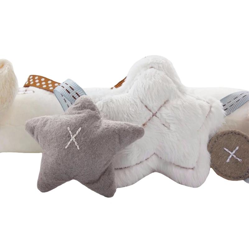 New Hanging Bed Rabbit Baby Hand Bell Safety Seat Plush Toy Multifunctional Plush Toy Stroller Mobile Gifts